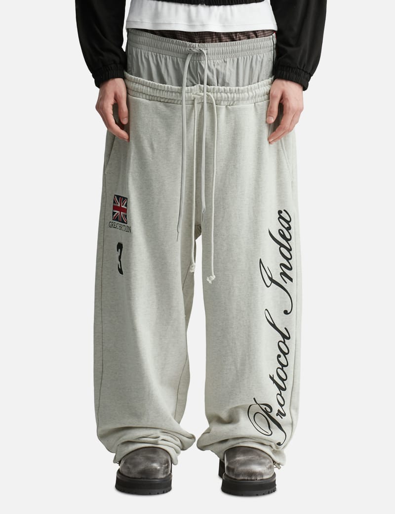 Protocol-Index 3 Layered Sweat Pants - Cotton-layered sweatpants