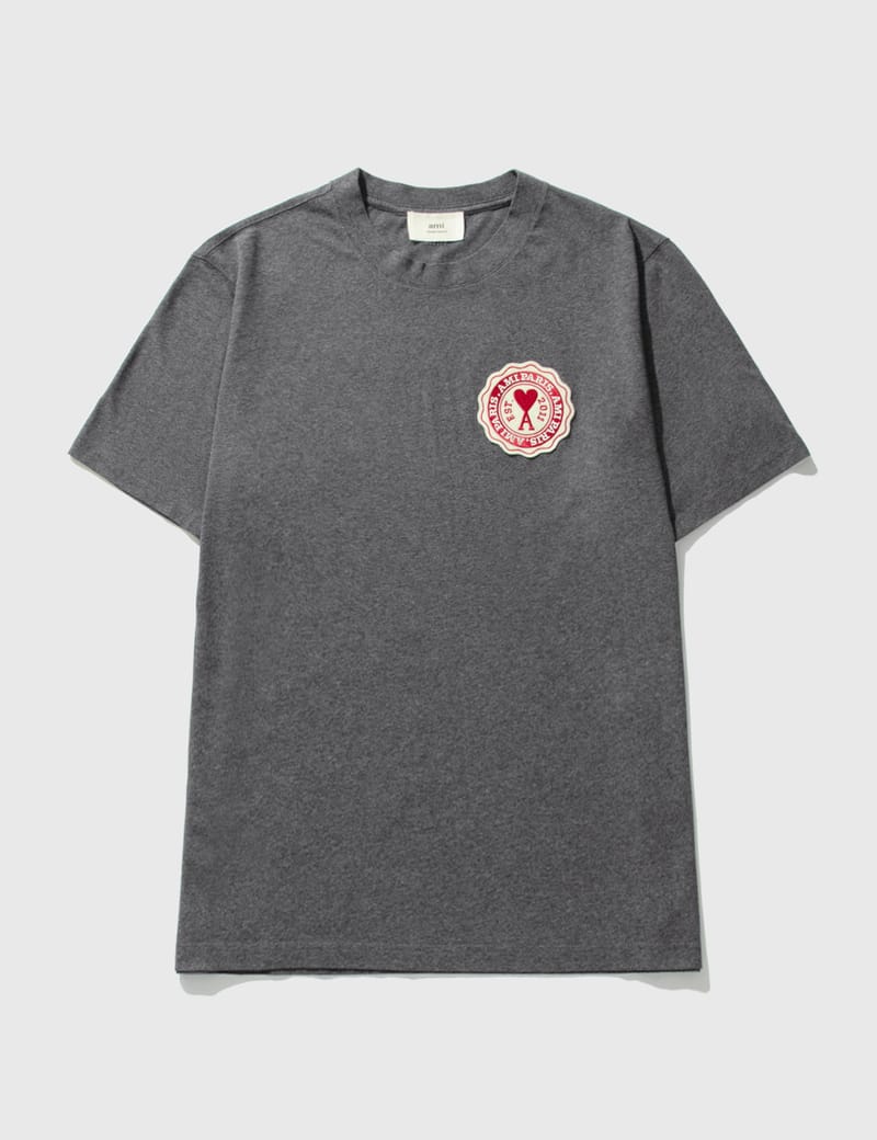 【AMIPARIS】Ami de Coeur パッチ Tシャツ Ami de Coeur パッチ Tシャツ ネイビーブルー | AMI PARIS