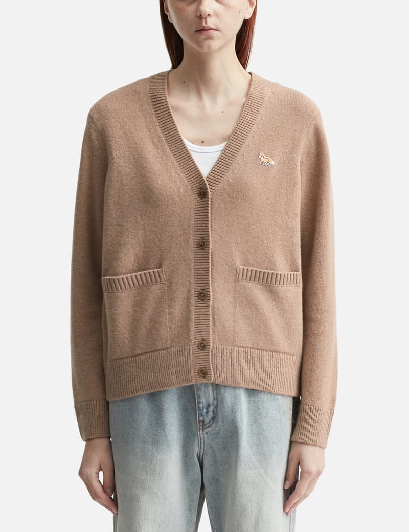 Maison Kitsuné Baby Fox Lambswool Boxy Cardigan - Boxy lambswool