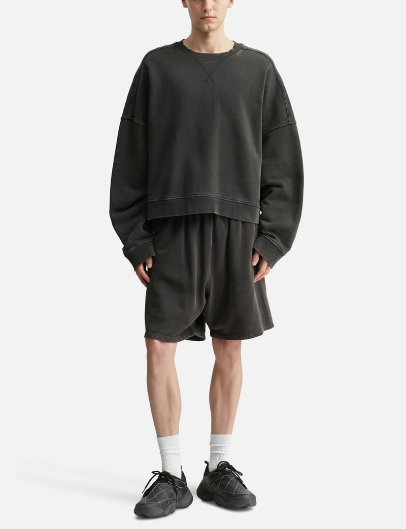 Entire Studios Box Crew Washed Black - Heavyweight organic cotton