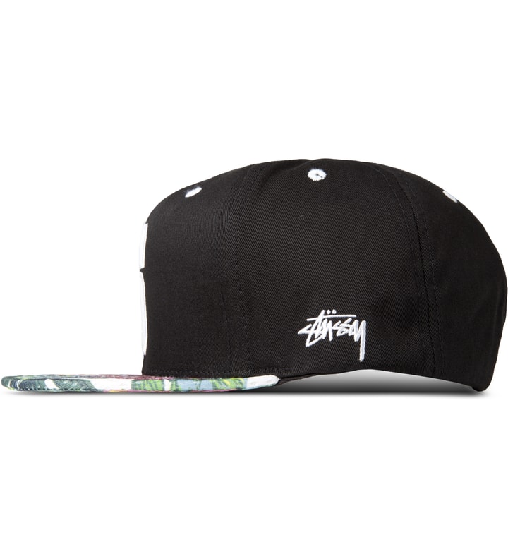 Stüssy - Black Athletic Mesh Brim Starter Snapback Cap | HBX