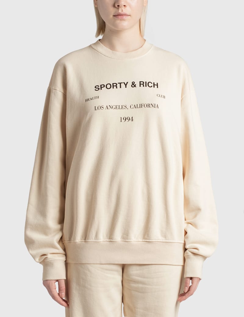 Sporty & Rich - LA Health Club Crewneck | HBX - Globally Curated