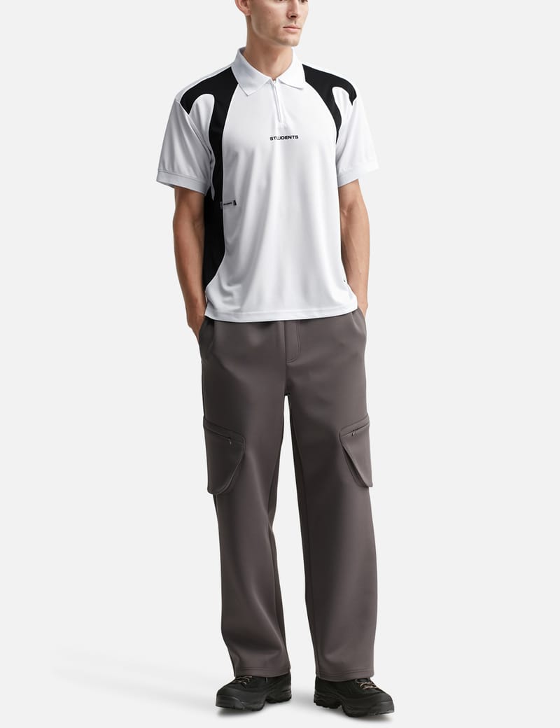 slub mesh jersey polo shirt(36 BLACK): beautiful people