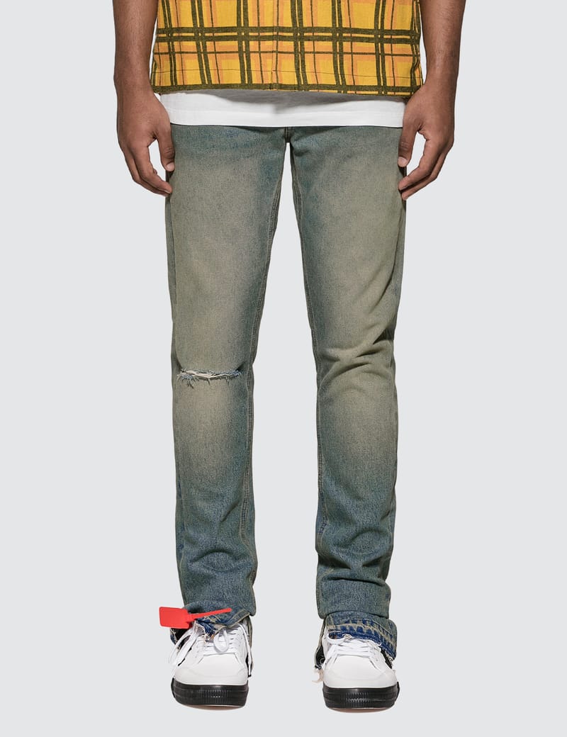 Off-White™ - Slim Split Jeans | HBX - Globally Curated Fashion and