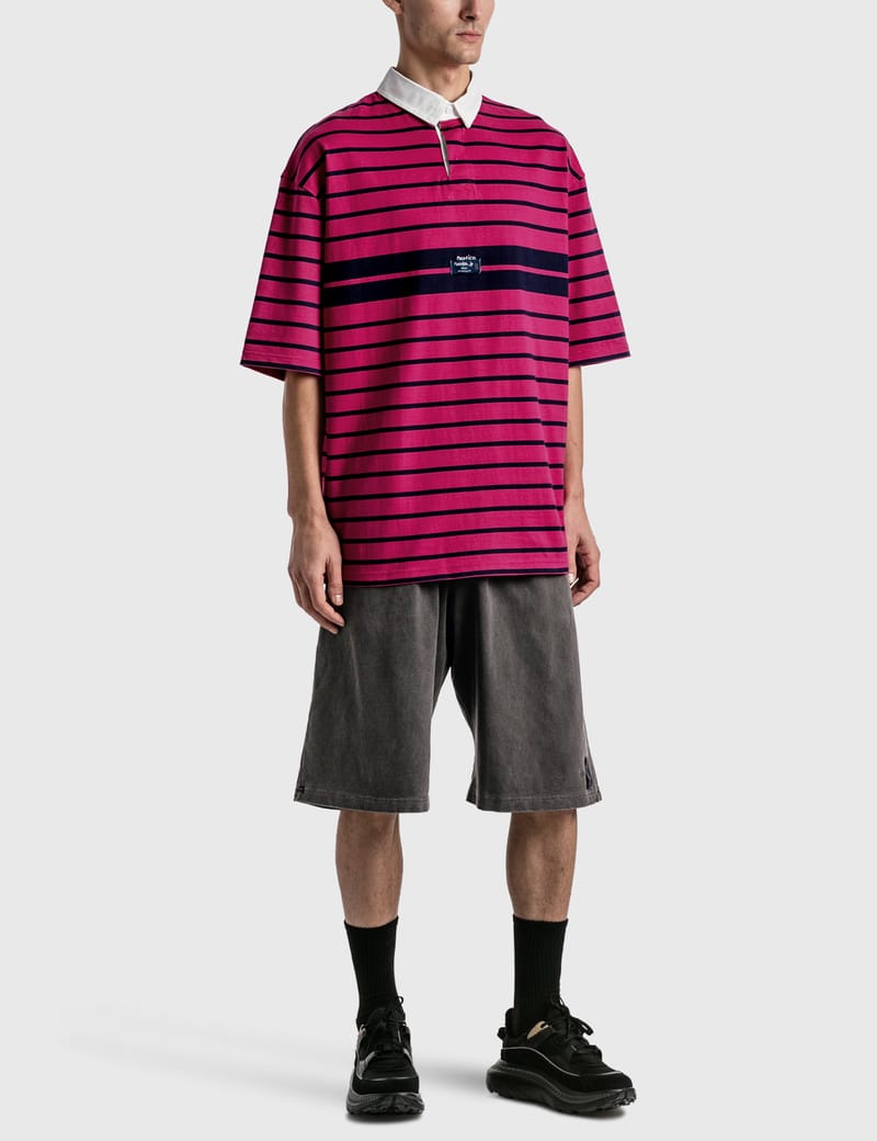 [Alexandros] DYNABOARS RUGGER SHIRT M 新品 Nautica JP - Multi Border S/S Rugger Shirt -HBX LTD- | HBX
