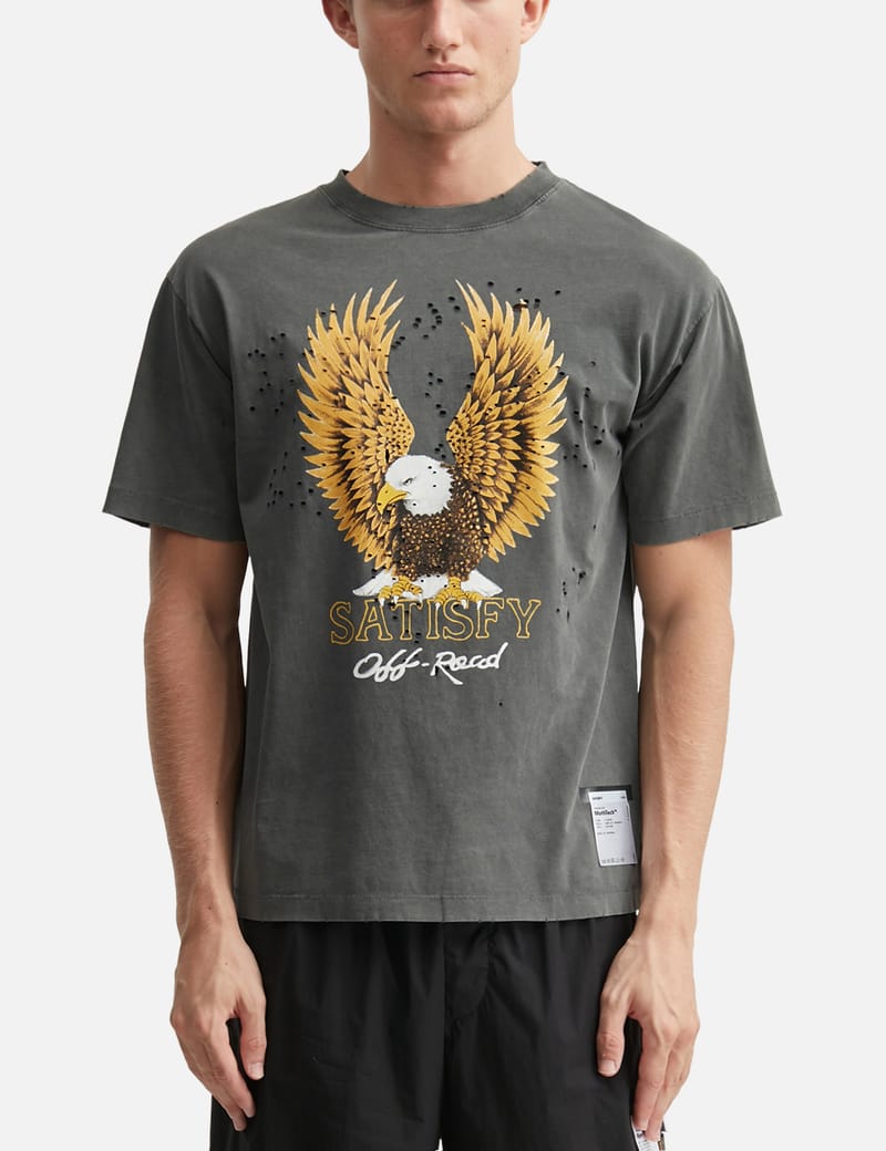 SATISFY MothTech™ T-Shirt With Eagle Print - Breathable organic