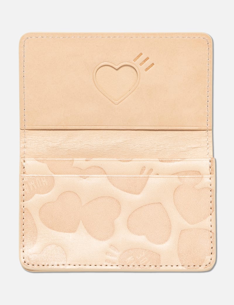 Human Made Leather Card Case - 牛革製、ハート型押しの二つ折り