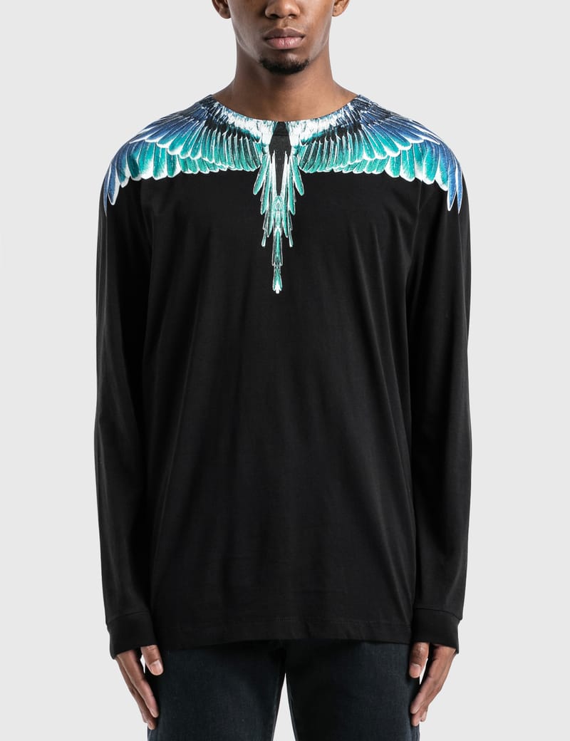 Marcelo Burlon - Wings Basic Long Sleeve T-Shirt | HBX - Globally