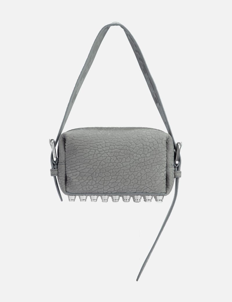 トートバッグ ALEXANDER WANG Grey Nabuk Small Ricco Shoulder Bag Alexander Wang Small ricco shoulder bag in grey nabuk | The