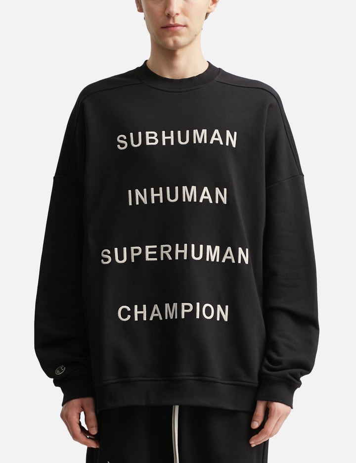 Rick Owens - Rick Owens X Champion Jumbo Sweat W Subhuman Inhuman ...