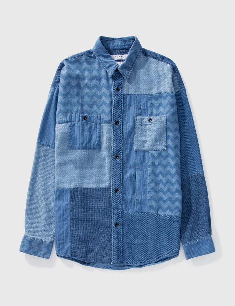 FDMTL - 3 YEAR WASH BORO PATCHWORK SHIRT | HBX - Globally Curated