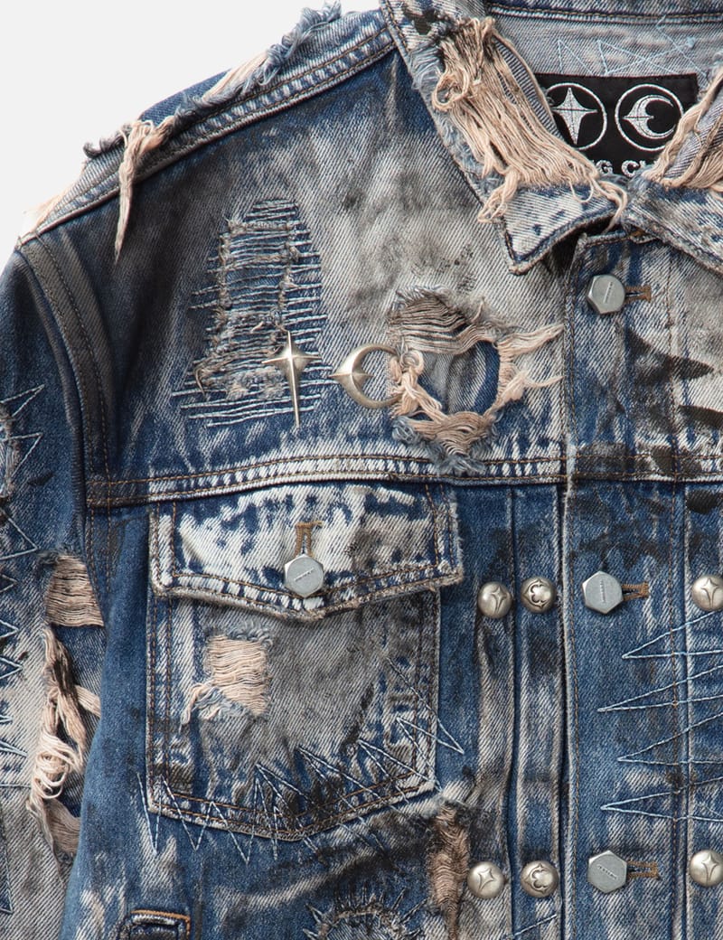 服/ファッション Thug club Leave a Trace Denim Jacket Thug Club Black Leave A Trace Denim Jacket Thug Club