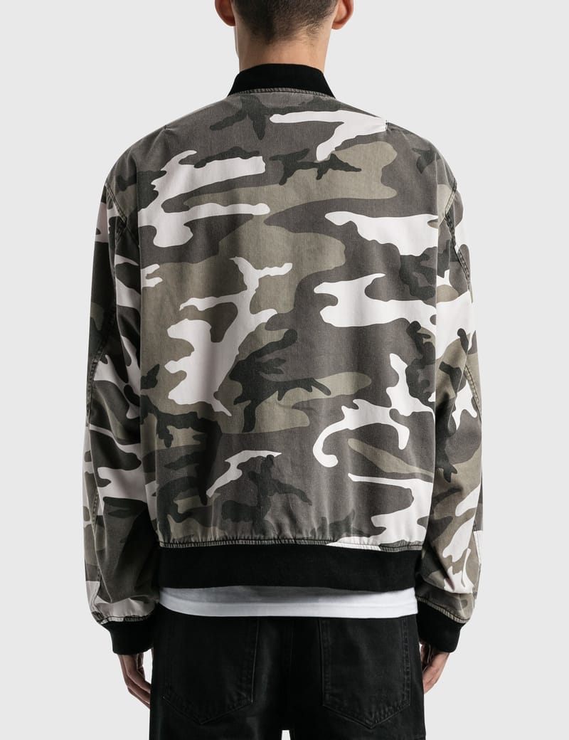 90s white and grey 2024 snow camo bomber jacket