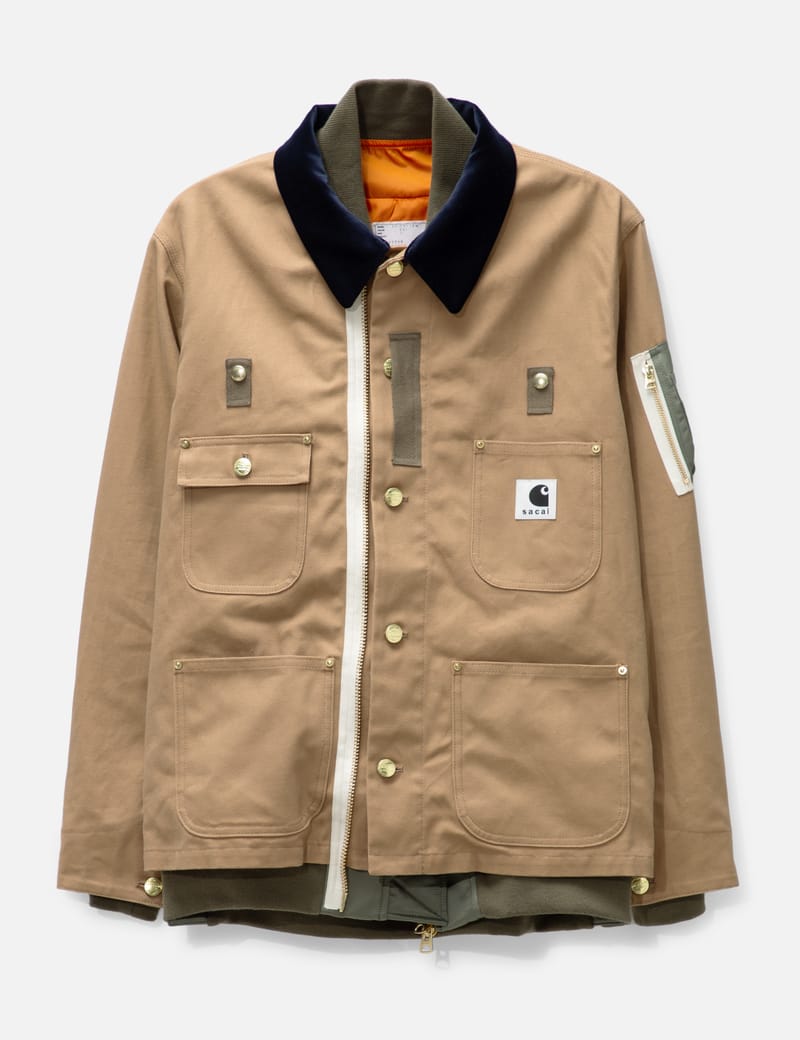 Sacai - Sacai X Carhartt WIP キャンバス × MA-1 ジャケット ミシガン