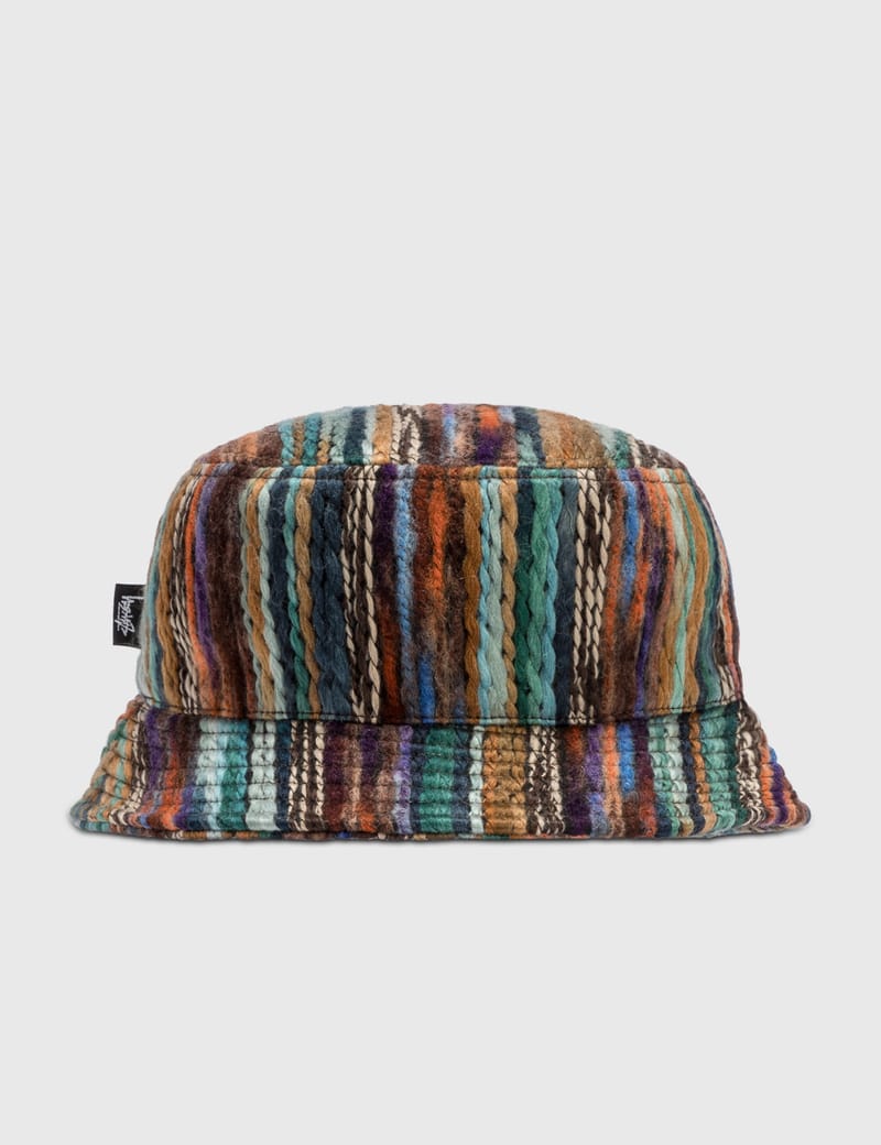 ★関税込★Stussy★Stussy Mixed Yarn Knit Bucket Hat Black★ Bucket Hat Cable Knit – Black | Headwear | Stüssy