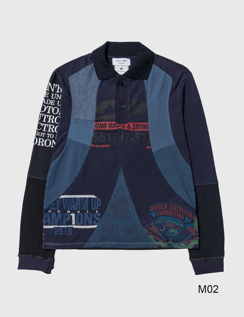 marine serre ニットポロ Marine Serre - Regenerated Polo Sweater | HBX