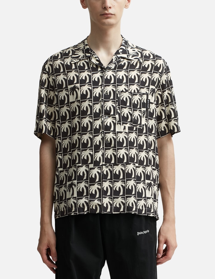 Palm Angels - Dripping Palm Bowling Shirt | HBX - Globally Curated ...