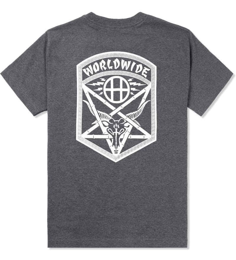 Huf - HUF X THRASHER Charcoal Heather Asia Tour T-Shirt | HBX