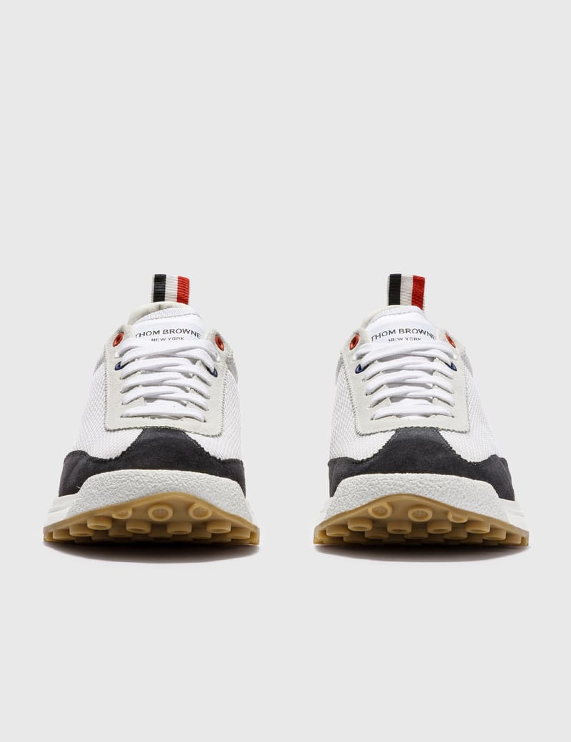 ★THOM BROWNE★ファインキッド スエード テック ランナー トム ブラウン - ファイン キッドスエード テック ランナー