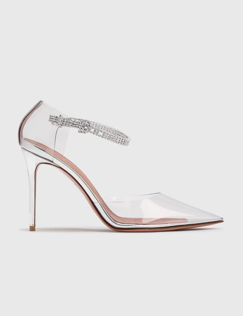 Amina Muaddi Ursina Glass Pump 95 HBX Globally Curated