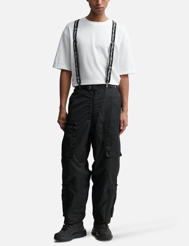 Richardson - Waxed Cotton Flight Pants with Suspenders | HBX