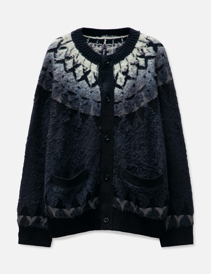 Colorful Jacquard Knit Cardigan main image 0