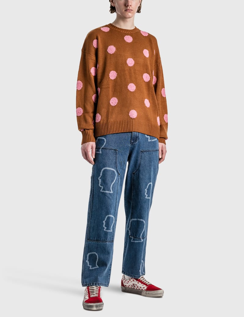 POLKA PILE CREWNECK SWEATER