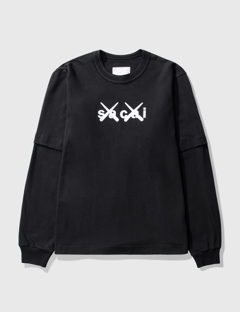 KAWS Flock Print Long Sleeve T-shirt