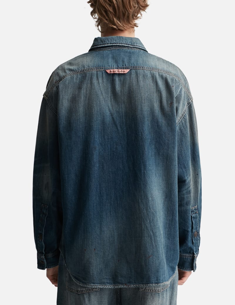 Acne Studios Denim Long Sleeve Shirts - ヴィンテージ加工と