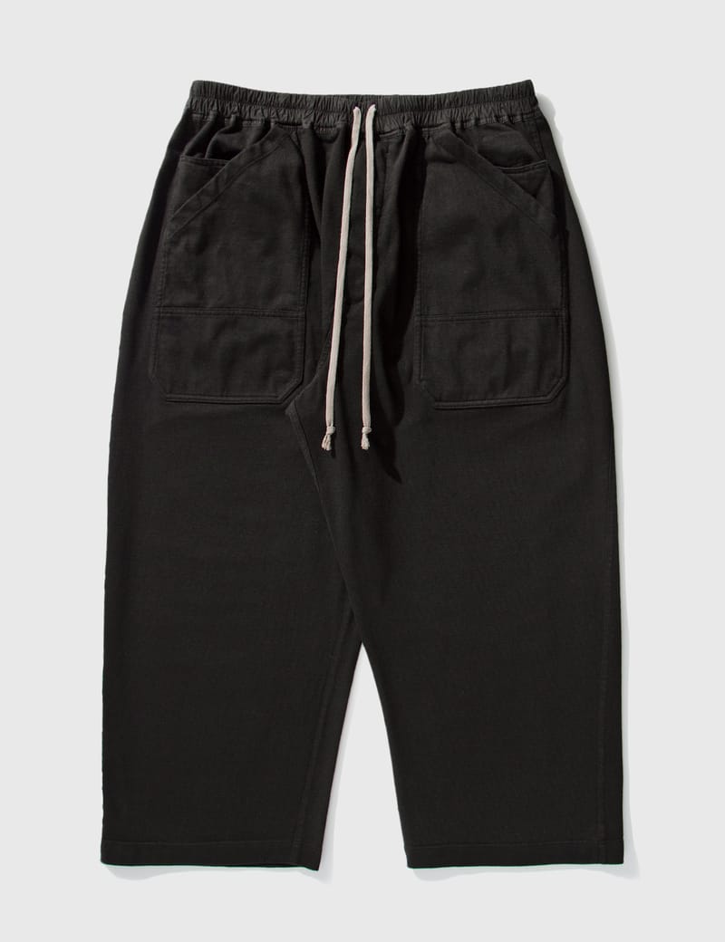 Rick Owens Drkshdw - Medium Weight Drawstring Cropped Pant | HBX