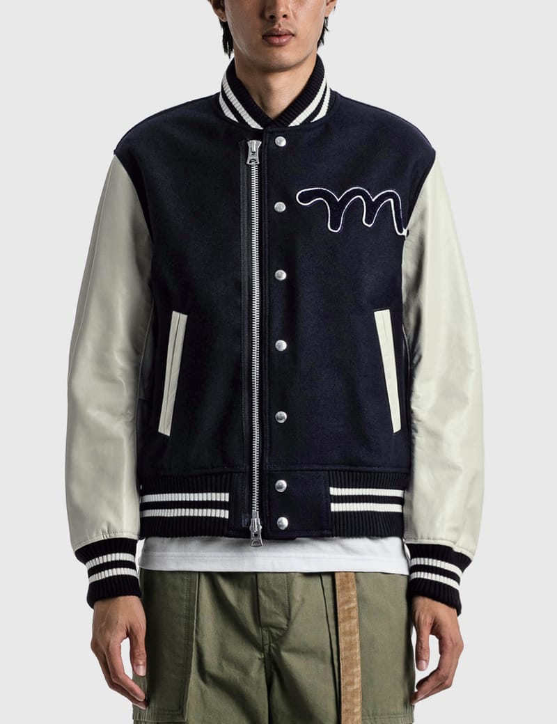 Sacai - MADSAKI Wool Melton Varsity Jacket | HBX - Globally