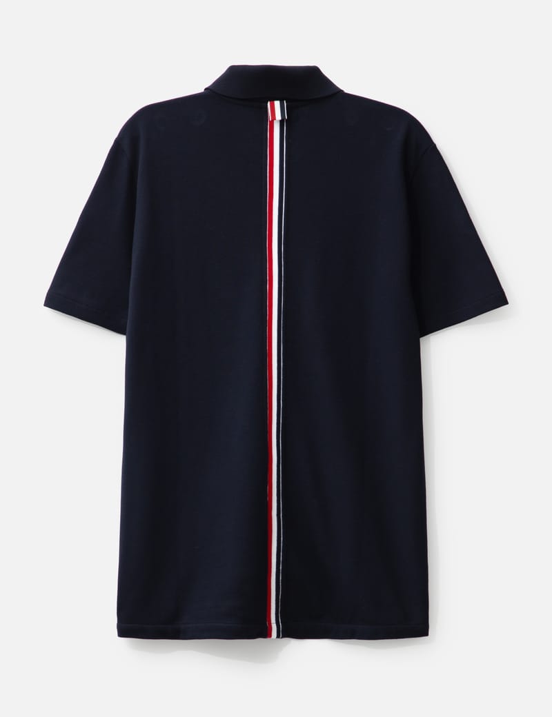 Thom Browne - Center Back RWB-Stripe Polo Shirt | HBX