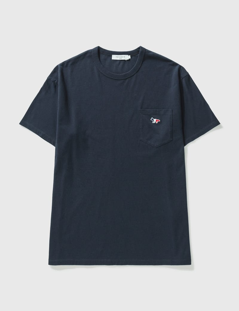 Maison Kitsuné - Tricolor Fox Patch Classic Pocket T-shirt