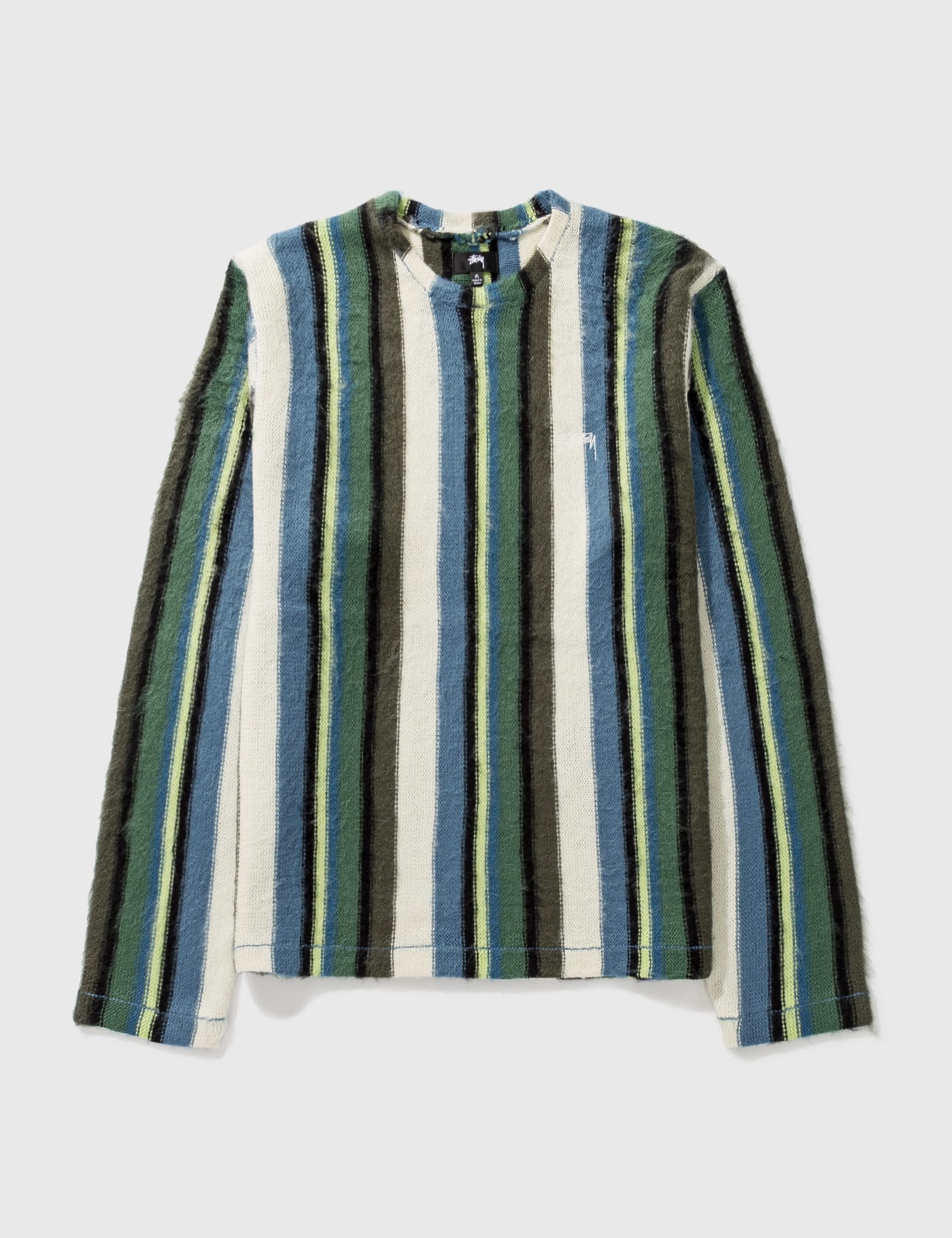 Stüssy - Vertical Striped Knit Crew | HBX - Globally Curated ...