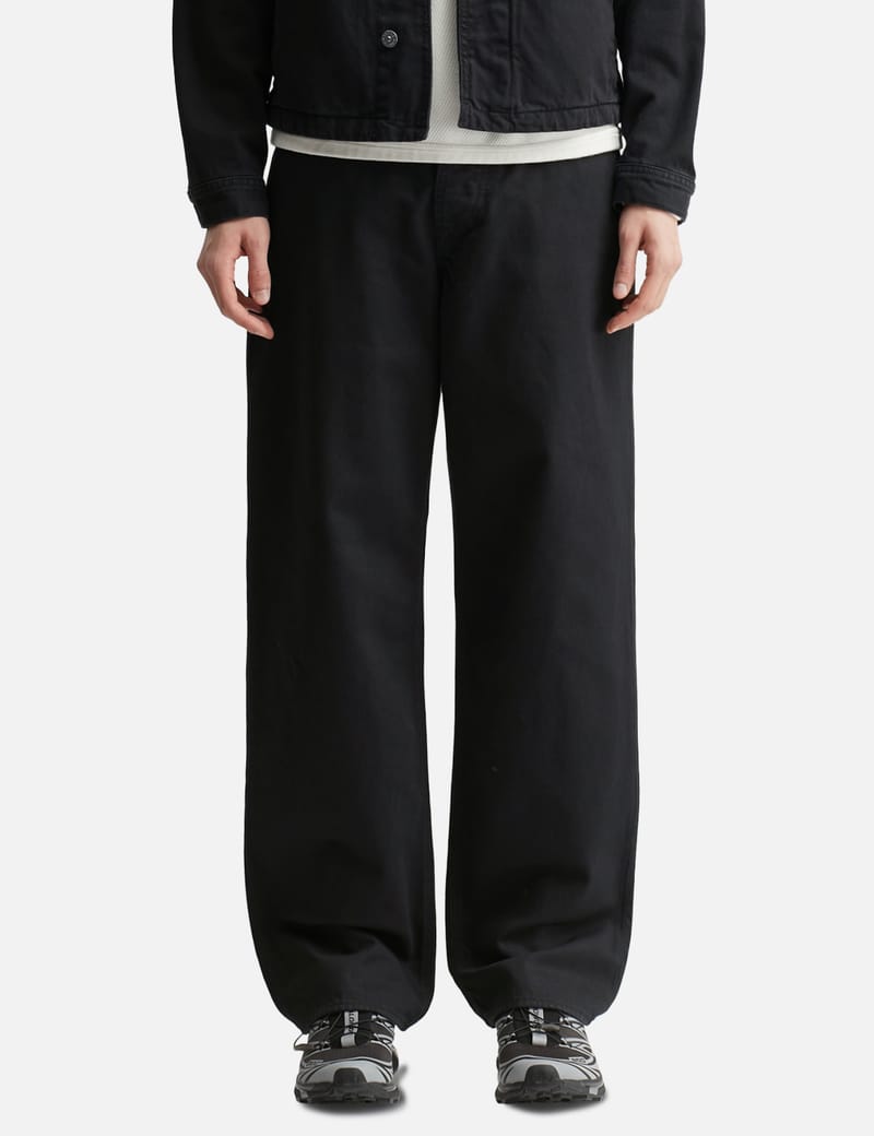 Stone Island Light Bull Denim TC Loose Jeans - Black straight-leg