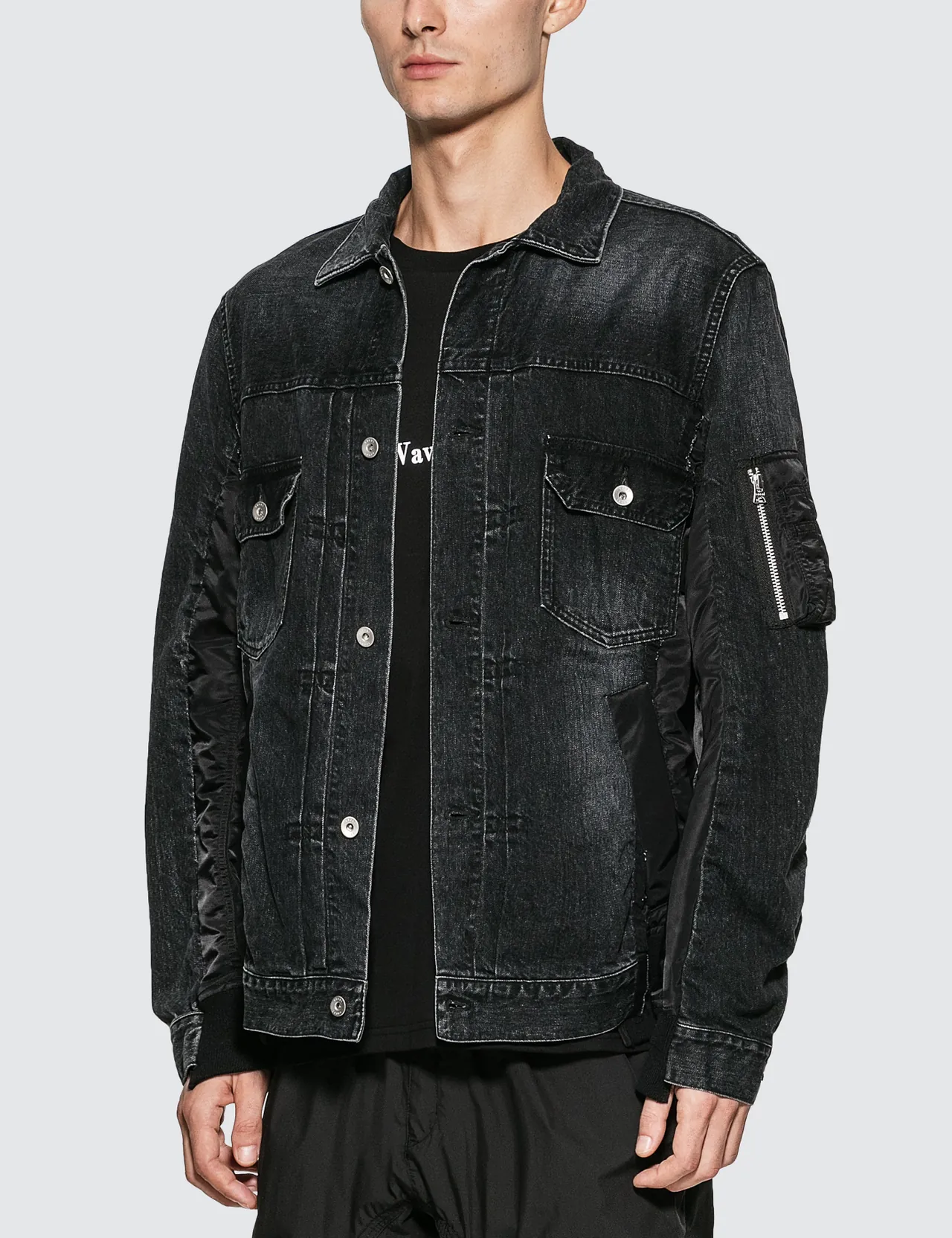 Sacai - MA-1 Denim Jacket | HBX - Globally Curated Fashion and