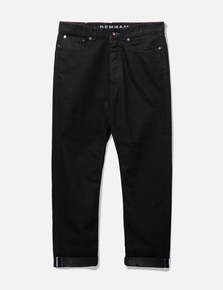 Denham Low Crotch Crop Denim Jeans In Black ModeSens