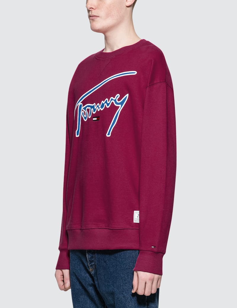 Tommy jeans signature clearance sweatshirt