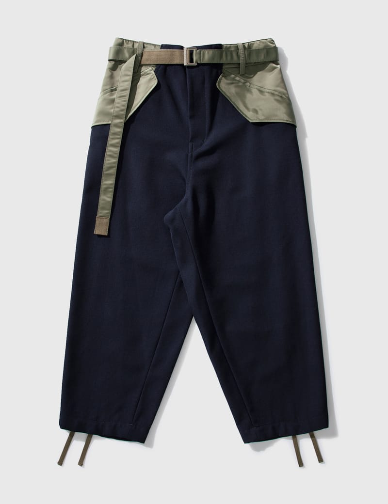 Sacai - Wool Surge X Nylon Twill Pants | HBX - Globally Curated