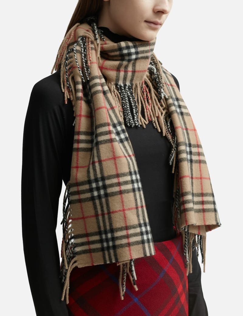 Burberry check best sale cashmere scarf