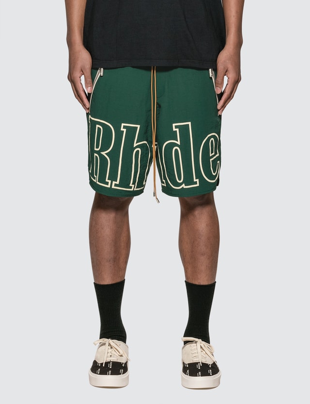 Rhude - Oversized Logo Shorts | HBX
