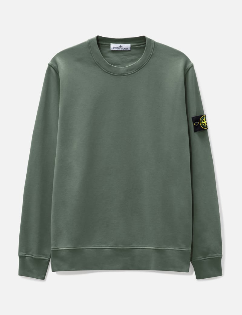 Stone island crewneck olive sale