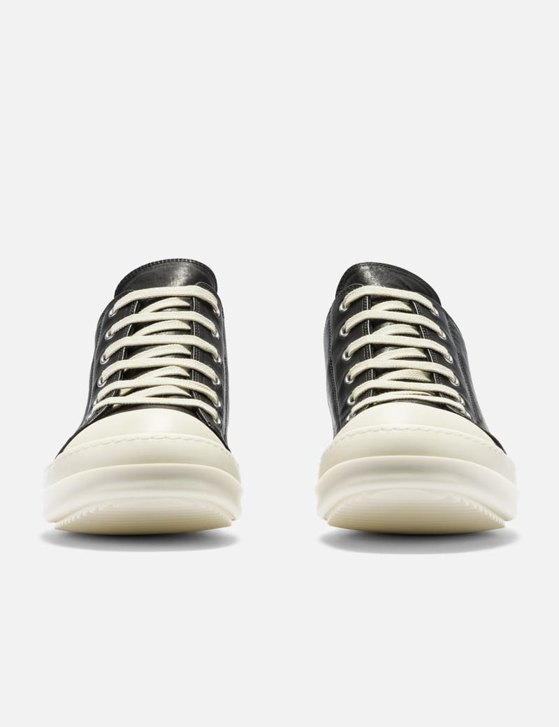 Rick Owens - WAXY GOAT LEATHER LOW SNEAKERS | HBX