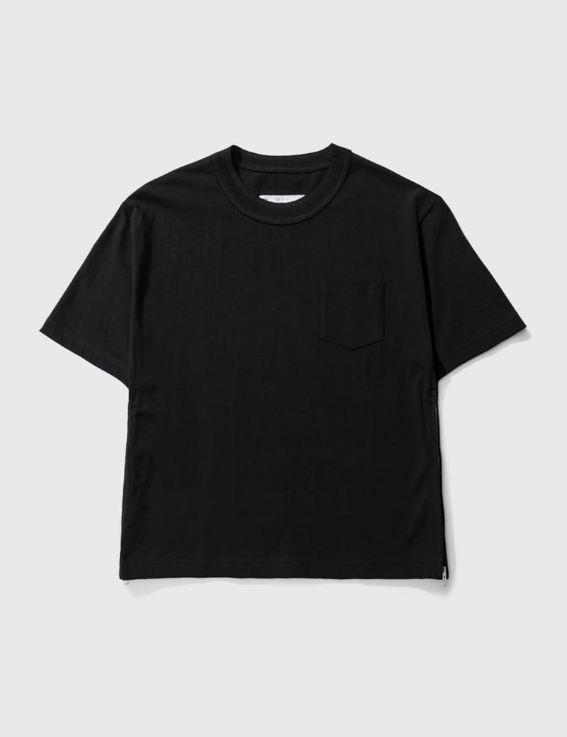 Sacai - サイド ジップ コットン Tシャツ | HBX - ハイプビースト ...