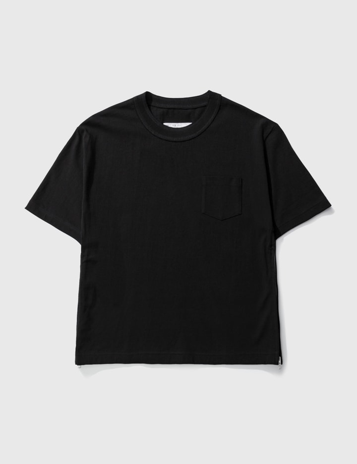 Sacai - Side Zip Cotton T-shirt | HBX - Globally Curated Fashion and ...