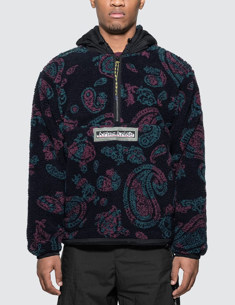 Aries - Paisley Half Zip Fleece | HBX - Globally Curated Fashion