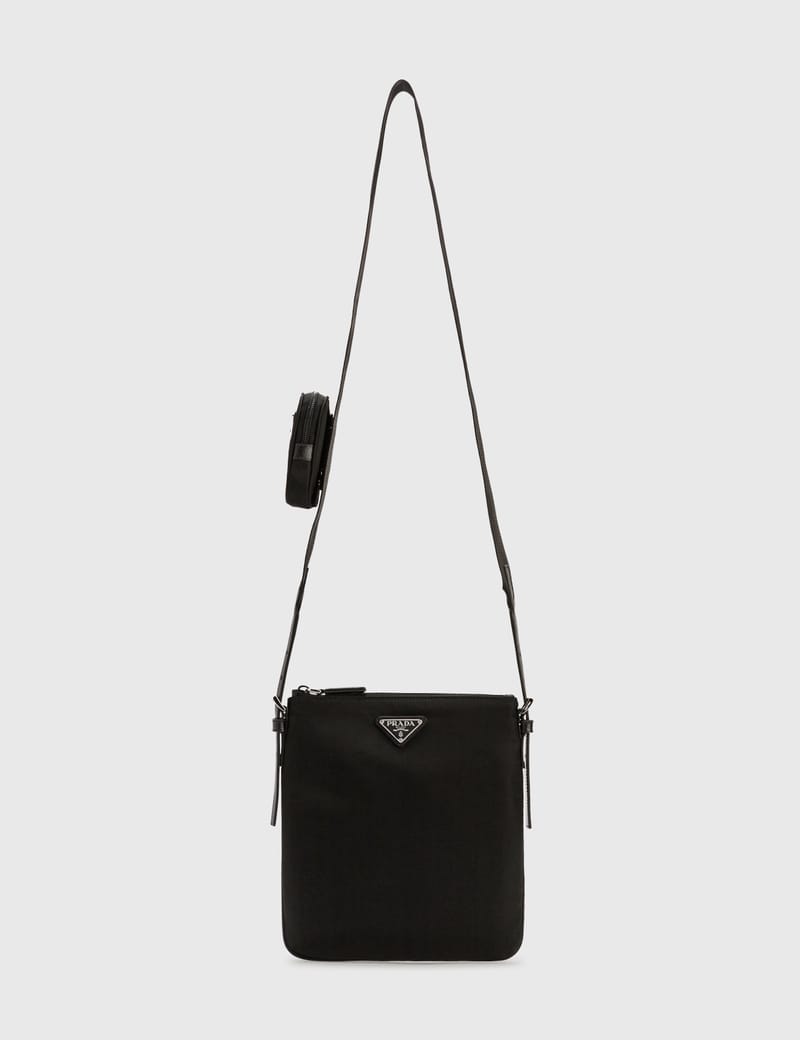 Nylon Logo Crossbody Bag With Small Pouch