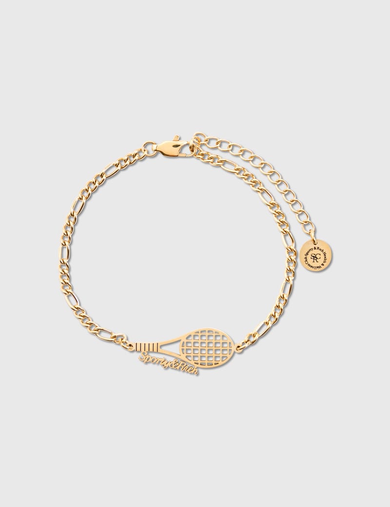 【Sporty & Rich】Logo Chain Link Bracelet Gold Sporty & Rich - Tennis Bracelet | HBX - Globally Curated