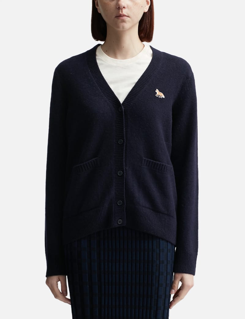Maison Kitsuné - Baby Fox Patch Boxy Cardigan | HBX