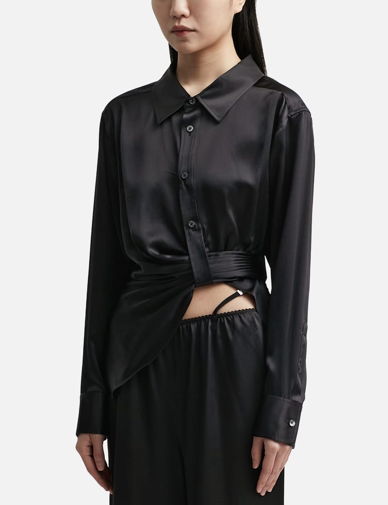 T By Alexander Wang - Draped Button Up Shirt | HBX - Globally